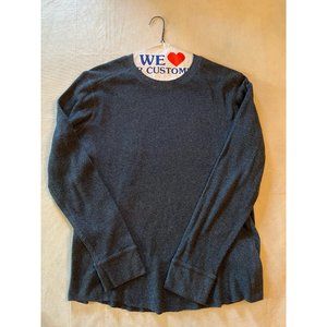 Vince Men's slim fit waffle knit long sleeve crew neck